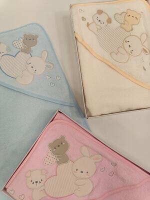 TRIANGLE BATHROBE FOR NEWBORNS AUM182 Tellini S.r.l. Wholesale Clothing